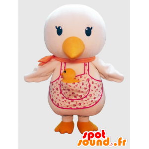 Mascotte de Stella. Mascotte d'oie, de canard avec son petit - MASFR27256 - Mascottes Yuru-Chara Japonaises