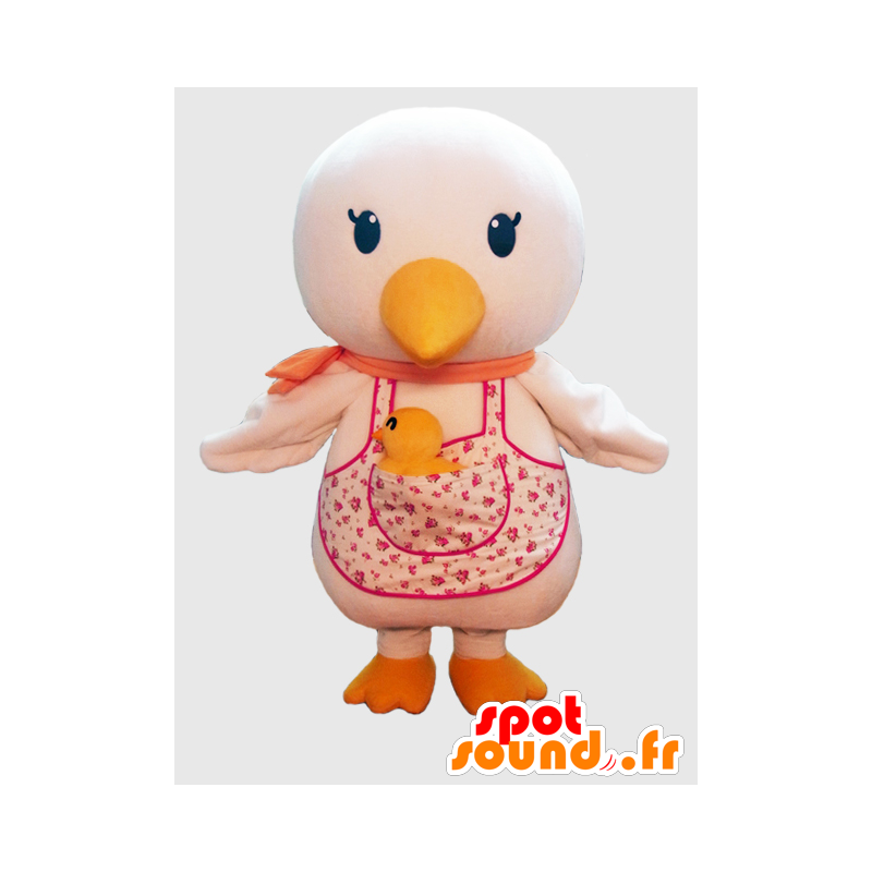 Mascot Stella. Mascot gans, eend met haar kleine - MASFR27256 - Yuru-Chara Japanse Mascottes