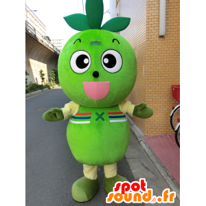 Mascot SasaTaro, grøn mand med blade på hovedet - Spotsound