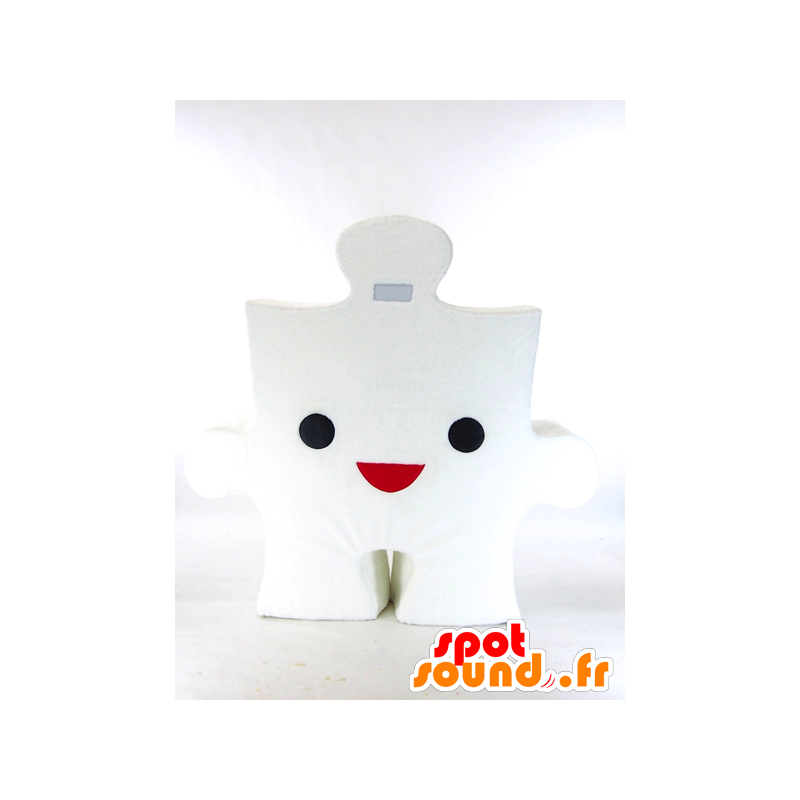 Mascotte de puzzle blanc, de morceaux de puzzle géant - MASFR27259 - Mascottes Yuru-Chara Japonaises