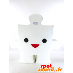 Mascotte de puzzle blanc, de morceaux de puzzle géant - MASFR27259 - Mascottes Yuru-Chara Japonaises