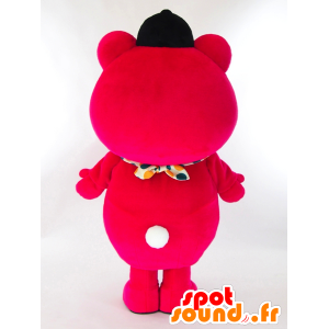 Kumaten Mascot, duży czerwony i biały miś z bib - MASFR27260 - Yuru-Chara japońskie Maskotki