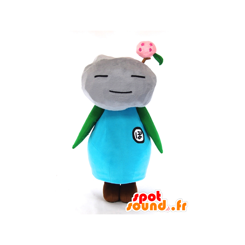 Mascot Button-kun, sneeuwman met rock-vormige kop - MASFR27263 - Yuru-Chara Japanse Mascottes