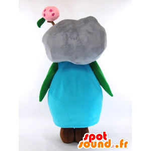 Mascot Button-kun, sneeuwman met rock-vormige kop - MASFR27263 - Yuru-Chara Japanse Mascottes