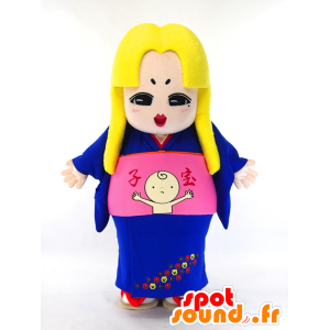 Touliu chan Maskottchen, schwangere Frau mit einem großen Bauch - MASFR27264 - Yuru-Chara japanischen Maskottchen