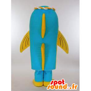 Mascotte de Hirakingu, maquereau bleu blanc et jaune géant - MASFR27267 - Mascottes Yuru-Chara Japonaises