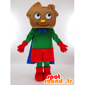 Mascot House-kun, brown house superhero outfit - MASFR27268 - Yuru-Chara Japanese mascots