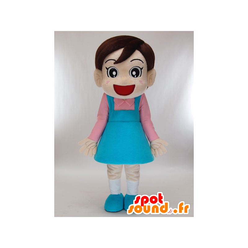 Mascot Nacchan gekleed meisje in roze en blauw - MASFR27269 - Yuru-Chara Japanse Mascottes