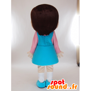 Mascotte Nacchan, vestita di rosa e blu - MASFR27269 - Yuru-Chara mascotte giapponese