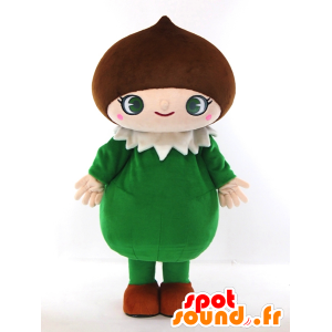 Mascot Brown-chan jente med brunt på hodet - MASFR27270 - Yuru-Chara japanske Mascots