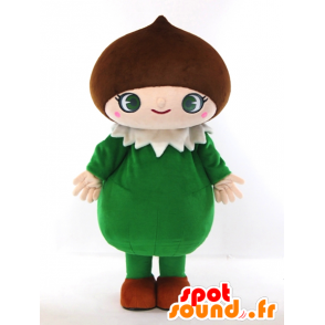 Mascot Brown-chan meisje met bruin op het hoofd - MASFR27270 - Yuru-Chara Japanse Mascottes