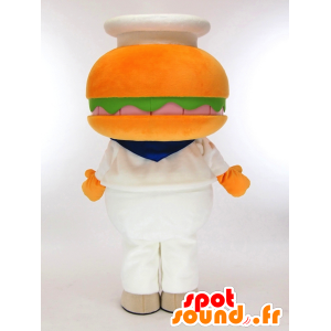 Sasebo Burger maskot chlapec, obří oranžový burger - MASFR27271 - Yuru-Chara japonské Maskoti