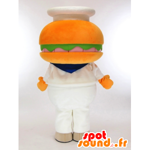Sasebo Burger maskotka chłopiec, gigant pomarańczowy burger - MASFR27271 - Yuru-Chara japońskie Maskotki