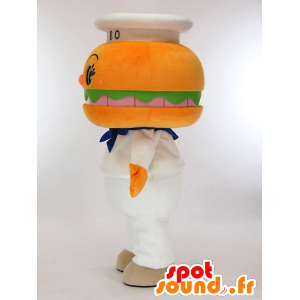 Sasebo Burger maskotka chłopiec, gigant pomarańczowy burger - MASFR27271 - Yuru-Chara japońskie Maskotki