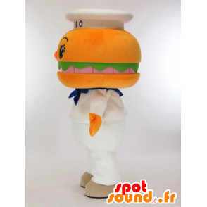 Sasebo hamburguesa mascota muchacho, naranja hamburguesa gigante - MASFR27271 - Yuru-Chara mascotas japonesas