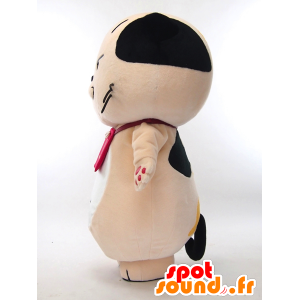 Mascot Nyanso-ji, beige katt, svart og hvit gul, veldig morsomt - MASFR27276 - Yuru-Chara japanske Mascots