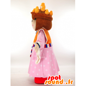 Mascot Japanese woman in traditional colorful dress - MASFR27278 - Yuru-Chara Japanese mascots