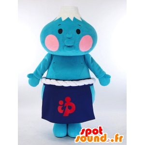 Mascot av Mount Fuji, blå og hvite fjell kledd i sumo - MASFR27279 - Yuru-Chara japanske Mascots