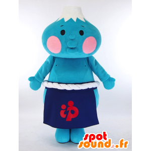 Mascot van Mount Fuji, blauw en witte berg gekleed in sumo - MASFR27279 - Yuru-Chara Japanse Mascottes