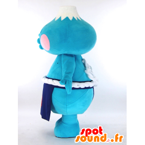 Mascot van Mount Fuji, blauw en witte berg gekleed in sumo - MASFR27279 - Yuru-Chara Japanse Mascottes