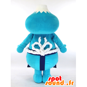 Mascot van Mount Fuji, blauw en witte berg gekleed in sumo - MASFR27279 - Yuru-Chara Japanse Mascottes