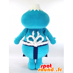 Mascot van Mount Fuji, blauw en witte berg gekleed in sumo - MASFR27279 - Yuru-Chara Japanse Mascottes