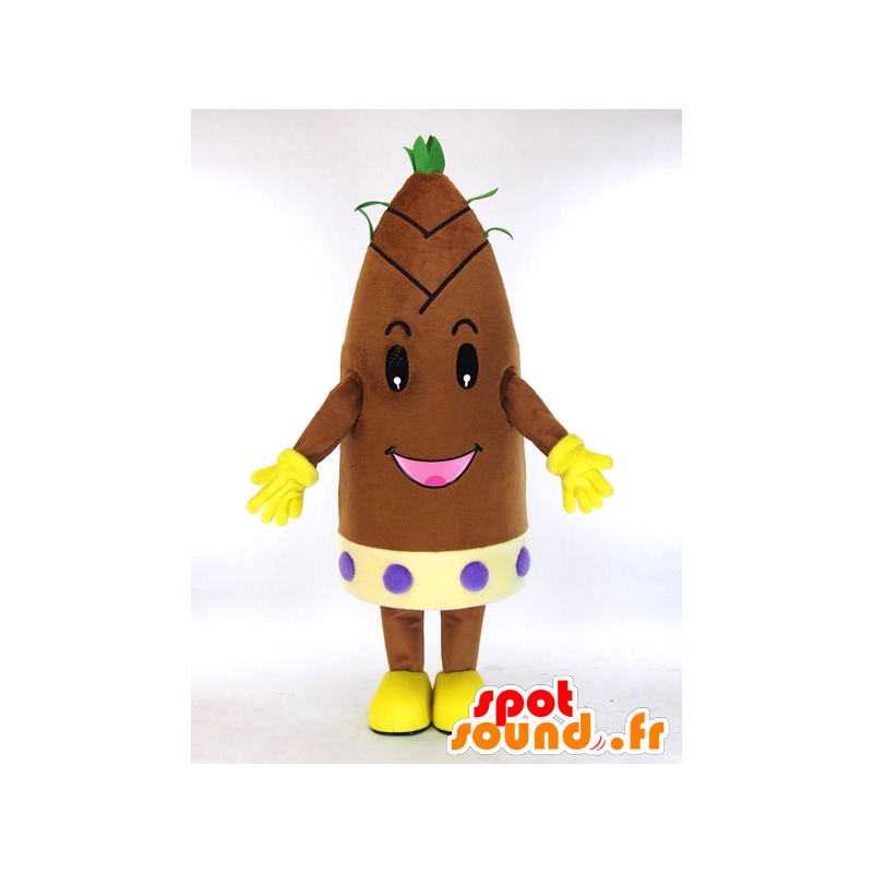 Mascotte de Burukun, pomme de pin marron et verte, géante - MASFR27280 - Mascottes Yuru-Chara Japonaises