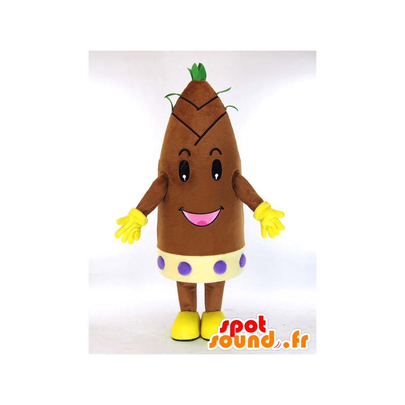 Mascot Burukun, kongle brunt og grønt, gigantiske - MASFR27280 - Yuru-Chara japanske Mascots