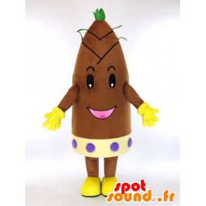 Burukun mascot, brown pine cone and green giant - MASFR27280 - Yuru-Chara Japanese mascots