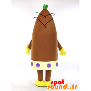 Mascotte de Burukun, pomme de pin marron et verte, géante - MASFR27280 - Mascottes Yuru-Chara Japonaises