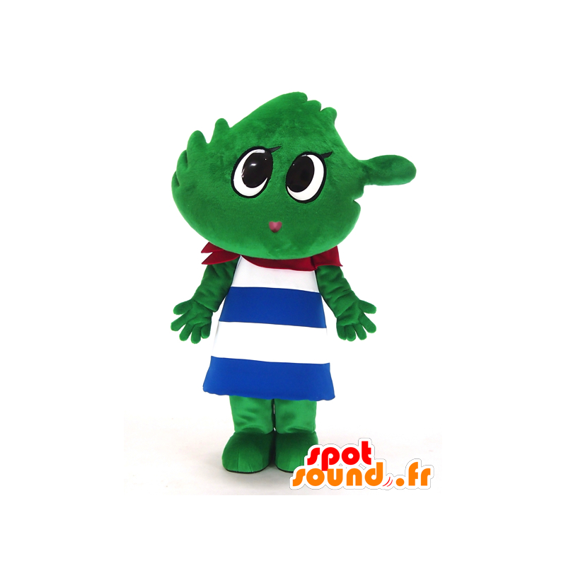 Mascot YukuRin, groen man met een matroos - MASFR27282 - Yuru-Chara Japanse Mascottes