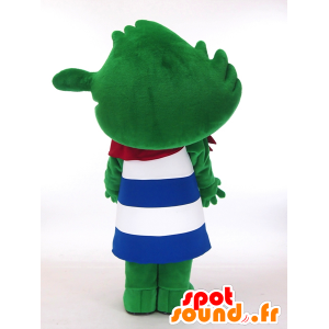 Mascot YukuRin, grønn mann med en sjømann - MASFR27282 - Yuru-Chara japanske Mascots