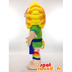 Pohjois Lyhty maskotti, keltainen lohikäärme värikäs asu - MASFR27283 - Mascottes Yuru-Chara Japonaises