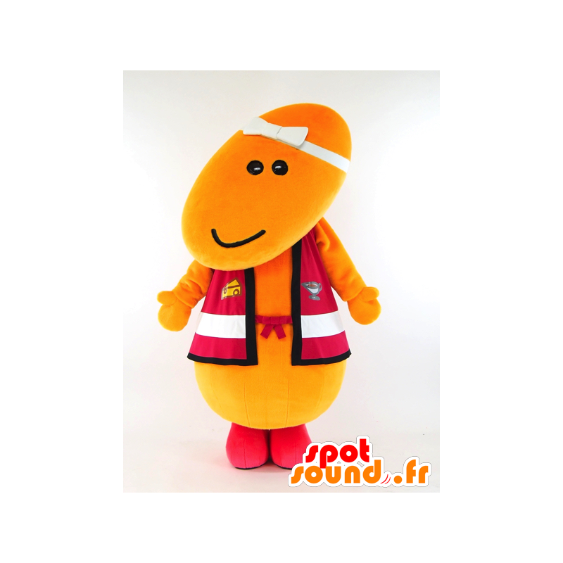 Mascot Karibo oransje mann Shinmachi Takasaki - MASFR27288 - Yuru-Chara japanske Mascots