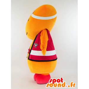 Mascotte de Karibo bonhomme orange de Takasaki Shinmachi - MASFR27288 - Mascottes Yuru-Chara Japonaises