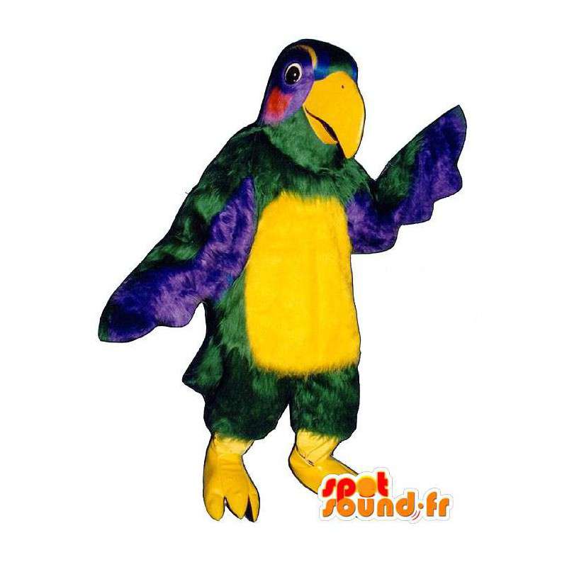 Mascotte de perroquet multicolore très réaliste - MASFR007040 - Mascottes de perroquets