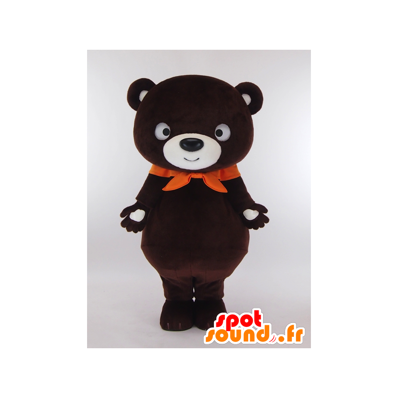 Mascotte orso bruno, grande orsacchiotto marrone - MASFR27290 - Yuru-Chara mascotte giapponese