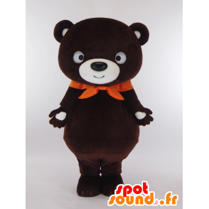 Mascotte orso bruno, grande orsacchiotto marrone - MASFR27290 - Yuru-Chara mascotte giapponese