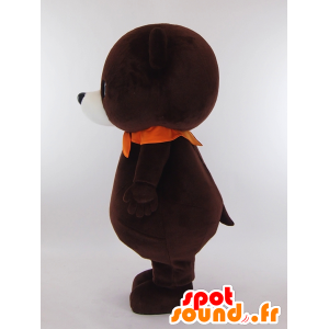 Mascotte orso bruno, grande orsacchiotto marrone - MASFR27290 - Yuru-Chara mascotte giapponese