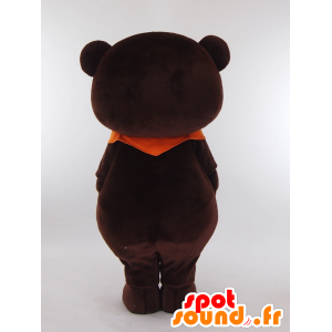 Mascotte orso bruno, grande orsacchiotto marrone - MASFR27290 - Yuru-Chara mascotte giapponese