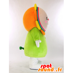Oranssi ja vihreä jättiläinen keltainen kukka Mascot - MASFR27293 - Mascottes Yuru-Chara Japonaises