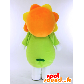 Mascotte de fleur jaune orange et vert géante - MASFR27293 - Mascottes Yuru-Chara Japonaises