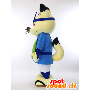 Yojiro mascot, fox traditional Asian dress - MASFR27295 - Yuru-Chara Japanese mascots