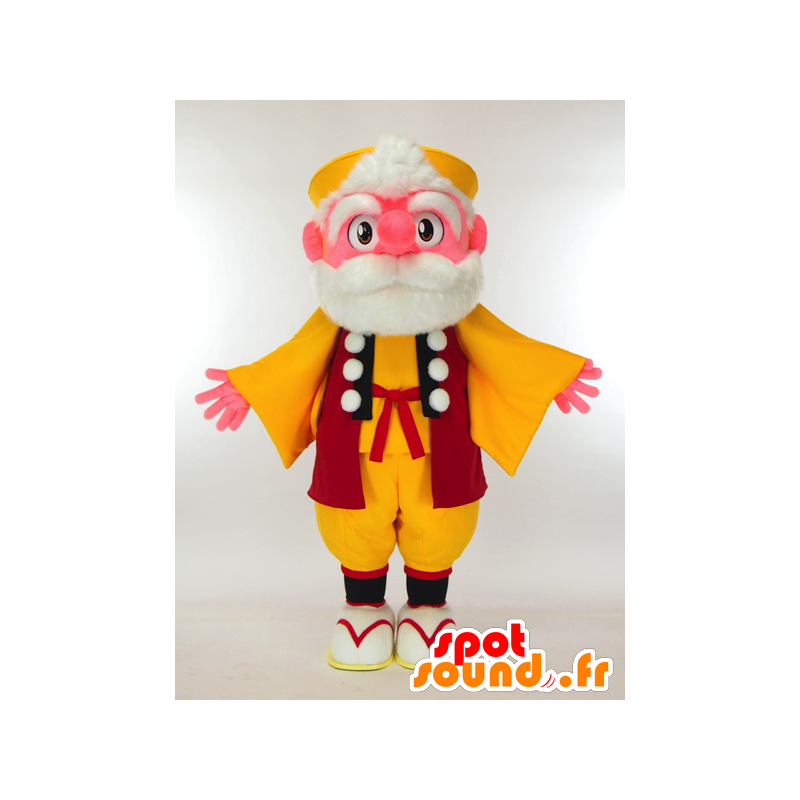 Maskot Kamuten Sinjo vousatý stařec v barevné oblečení - MASFR27296 - Yuru-Chara japonské Maskoti