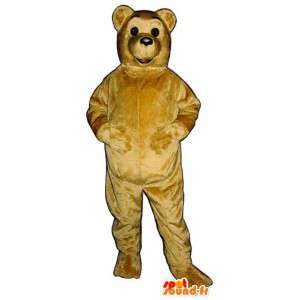 Beige teddy mascotte. Beige Bear Suit - MASFR007042 - Bear Mascot
