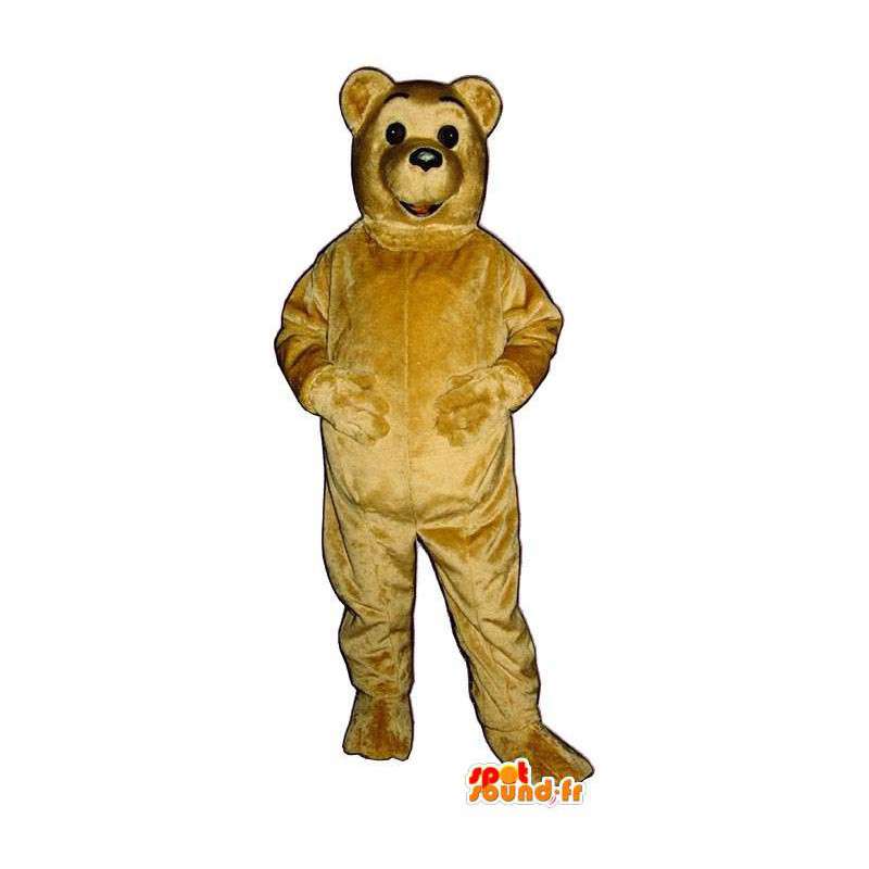 Beige de peluche mascota de oso. Disfraz de oso Beige - MASFR007042 - Oso mascota