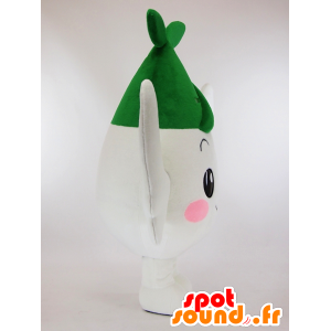 Gurinbo maskot, hvid og grøn mand - Spotsound maskot kostume