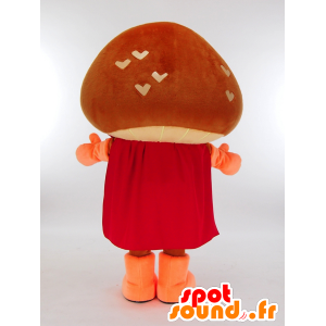 Mascot Tsushimadodonko-kun, obří hnědý houba - MASFR27299 - Yuru-Chara japonské Maskoti