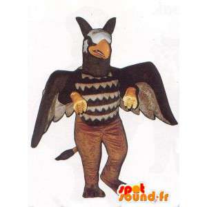 Vestito di marrone e beige grifone. Costume Griffin - MASFR007043 - Mascotte animale mancante