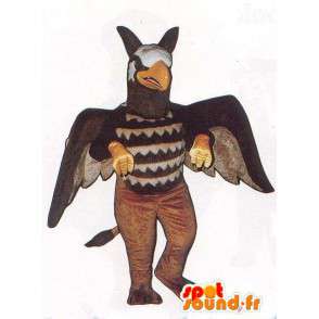 Vestito di marrone e beige grifone. Costume Griffin - MASFR007043 - Mascotte animale mancante